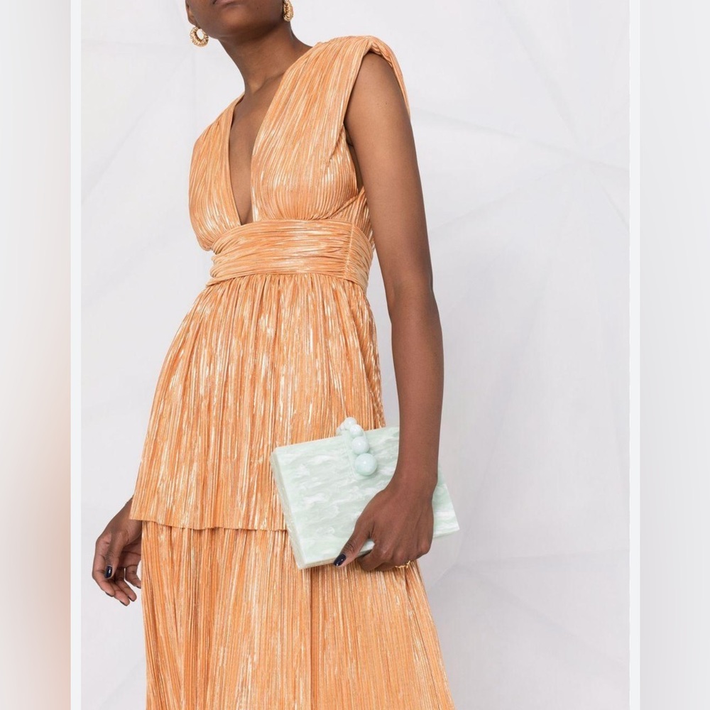 Sabina Musayev
Women's Orange Ophelia Pleated Maxi Dress